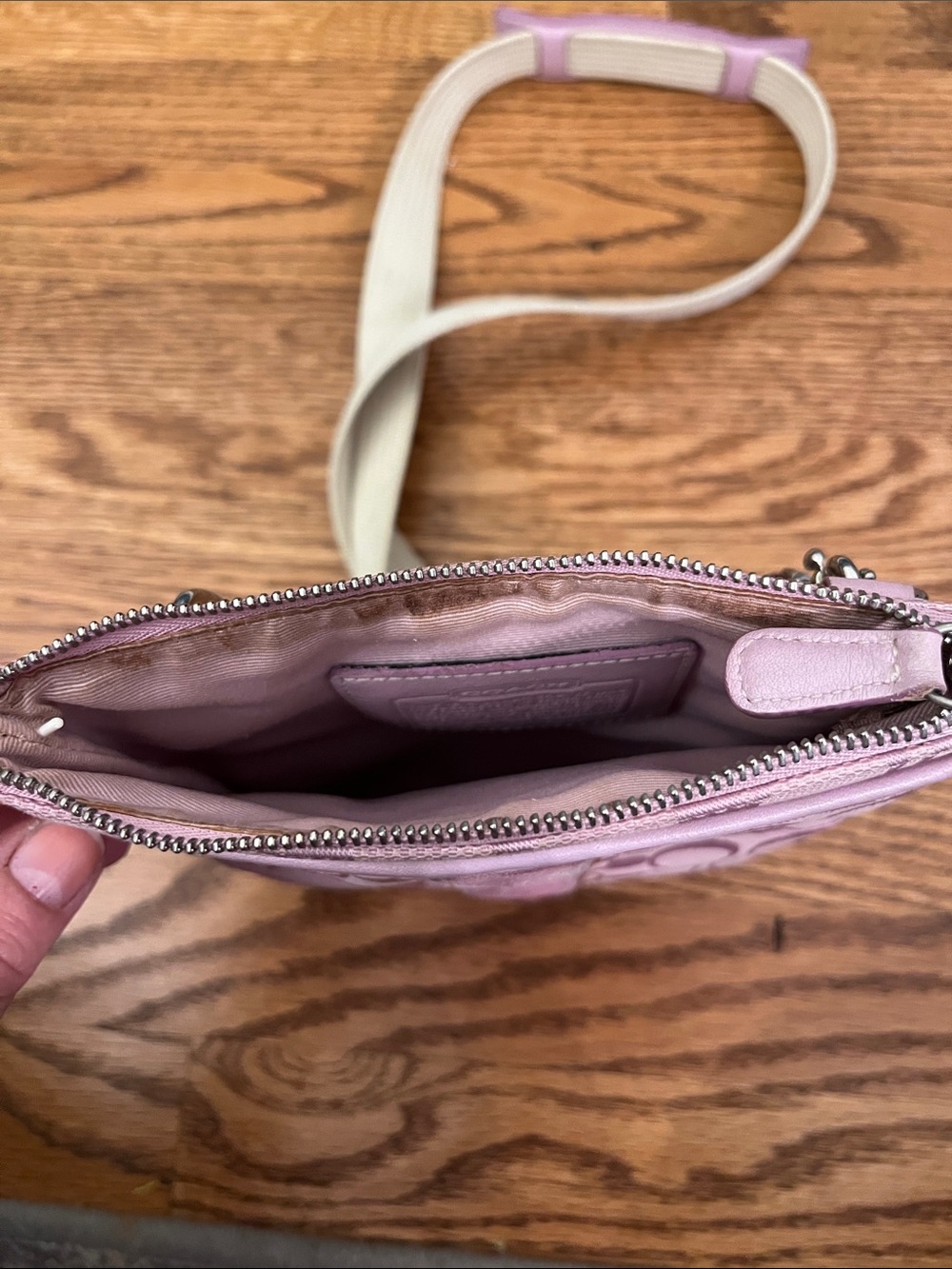 Coach Pink Signature Small Crossbody Bag - Picture 6 of 9